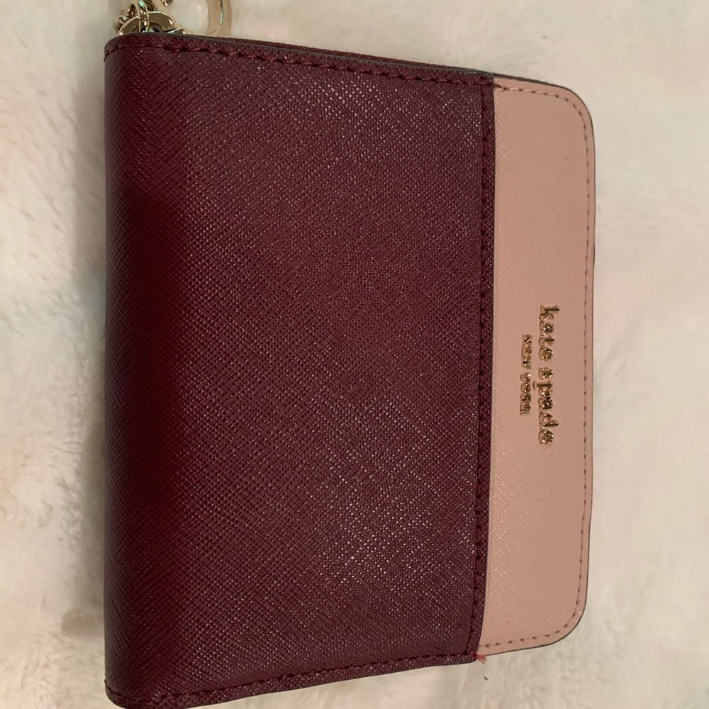 Kate Spade Wallet NWOT Burgundy/Rose